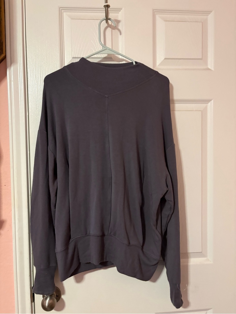 Athleta Oversized Crewneck Sweatshirt in Dark Purple